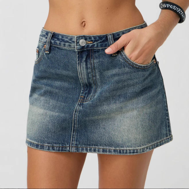 Klassisk Denim Miniskjørt