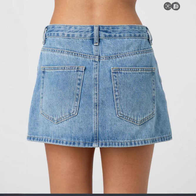 Klassisk Denim Miniskjørt