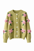 Cardigan med blomster