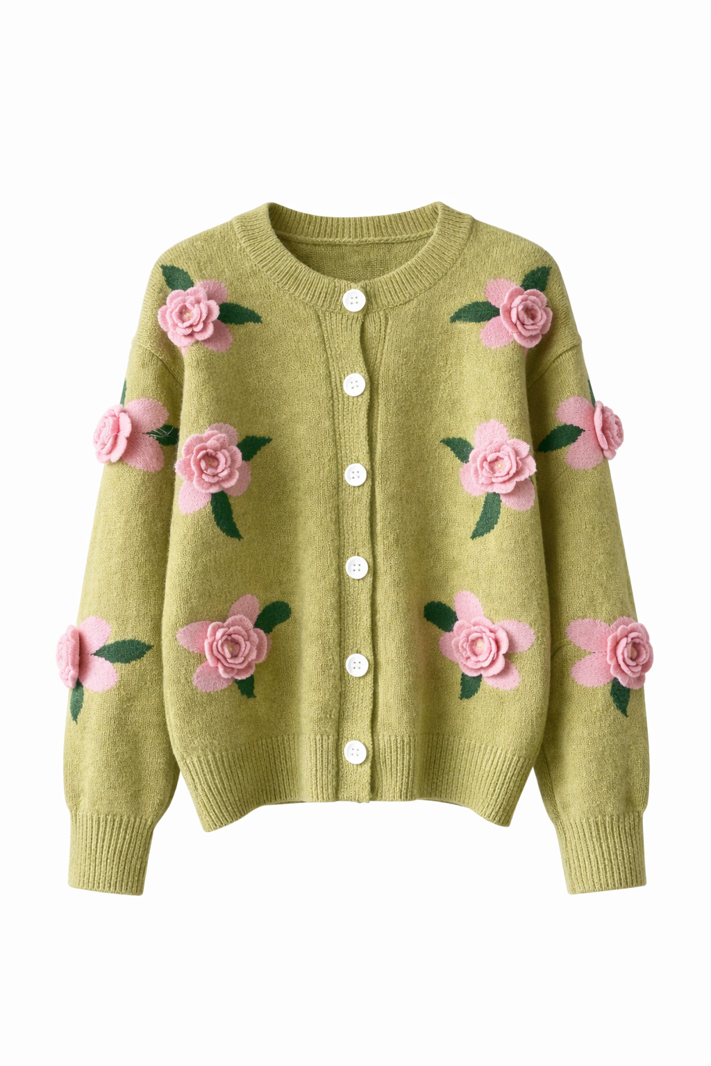 Cardigan med blomster
