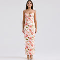 Elegant blomstret slipkjole